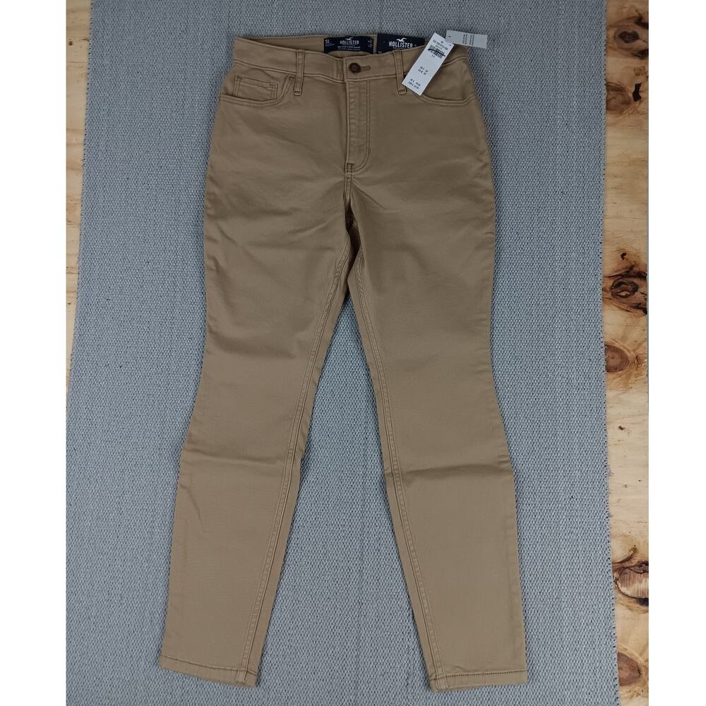 Hollister California High Rise Super Skinny Jens Womens 5S 27X27 Tan Stretch - Picture 2 of 13
